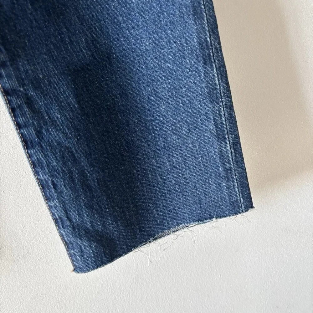 J. Crew Denim Slim Boyfriend Jeans Medium Wash Raw Hem Casual Women’s Size 27‎